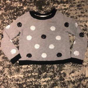 Justice Sequins Polka Dot Sweater